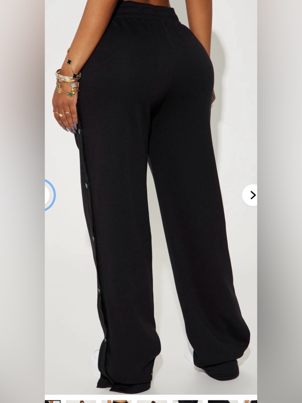 NBA Chicago Bulls Womens tear-away Jogger pants Side Snap Black Size XL - Picture 3 of 10